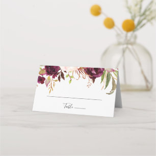 De Asiento Tarjeta Rustic Boho Colorful Floral Boda Place