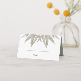 De Asiento Tarjeta Rustic Eucalyptus Leaf Boda Place