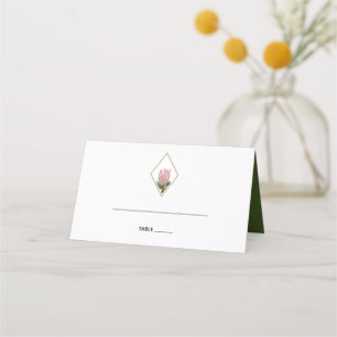 De Asiento Tarjeta Rustic King Protea Boda Place