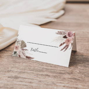 De Asiento Tarjeta Rustic Rosa Gold Floral Boda Place