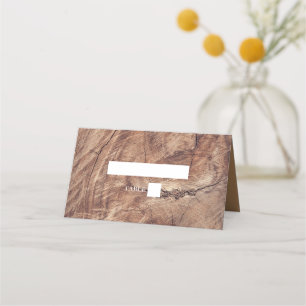 De Asiento Tarjeta Rustic Wood Boda Place