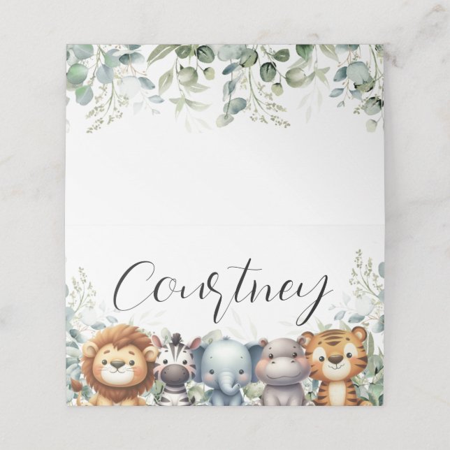 De Asiento Tarjeta Safari Name Place (Exterior desplegado)