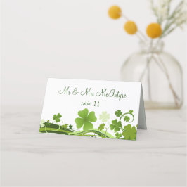 De Asiento Tarjeta Shamrock Boda Place irlandés
