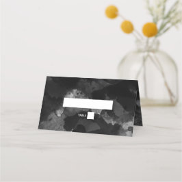 De Asiento Tarjeta simple para el Boda blanco negro