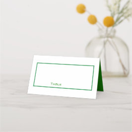 De Asiento Tarjeta verde y blanca limpia