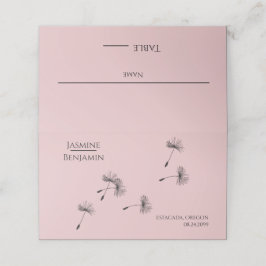 De Asiento Whimsical Dandelion Boda Place / Tarjeta Escort