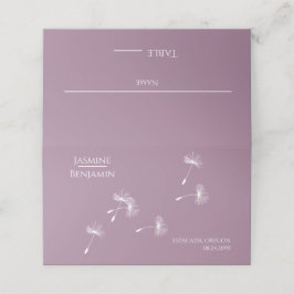 De Asiento Whimsical Dandelion Boda Place / Tarjeta Escort
