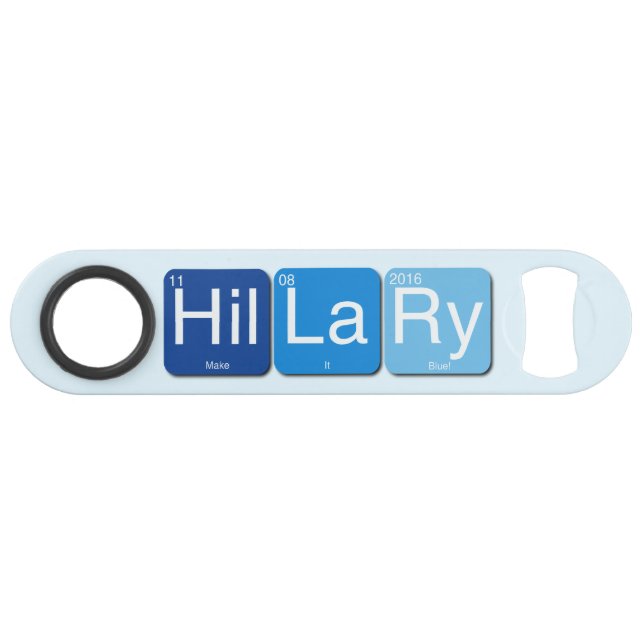 De Bar Hillary Clinton para el presidente abrebotellas (Reverso Horizontal)