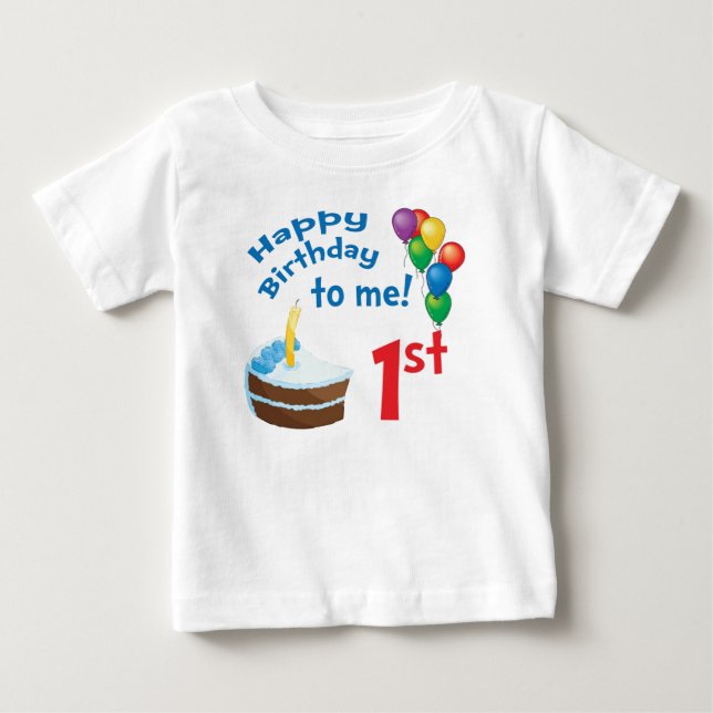 De Bebé 1r Camiseta del cumpleaños (Anverso)