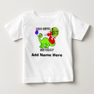 De Bebé 1ra camiseta personalizada del cumpleaños del