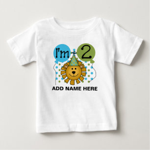 De Bebé 2da camiseta personalizada del cumpleaños del le