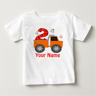 De Bebé 2do Camiseta personalizada camión volquete del