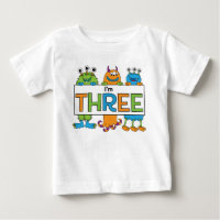 3ro Camiseta del monstruo del cumpleaños