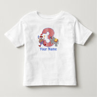 3ro Camiseta personalizada circo del cumpleaños