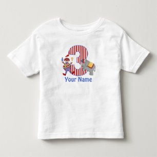 De Bebé 3ro Camiseta personalizada circo del cumpleaños