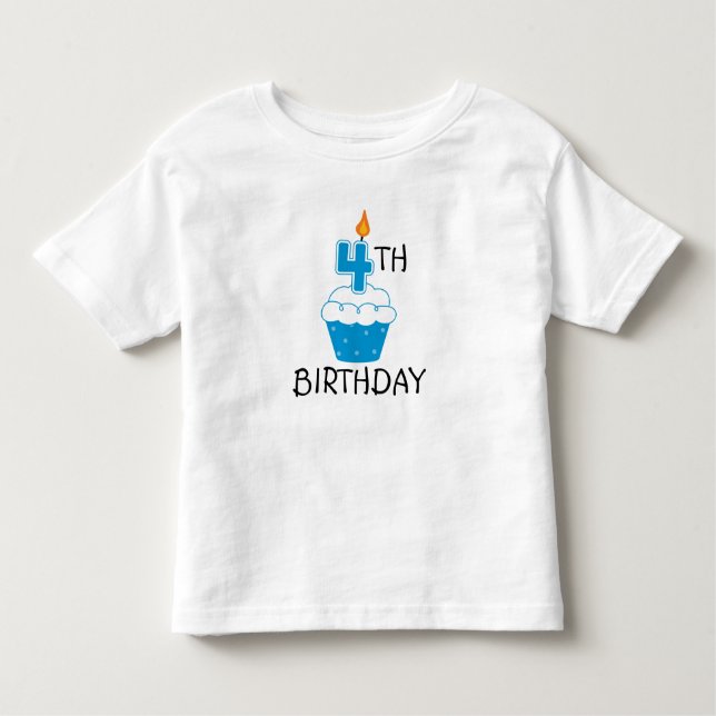 De Bebé 4to El cumpleaños embroma la camiseta (Anverso)