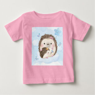 De Bebé Adorables Hedgehog Madre Y Camiseta Infantil