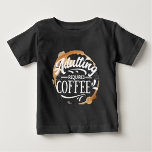De Bebé ADULTO REQUIERE CAFÉ - Camiseta AMANTE EL CAFÉ