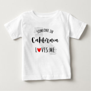 De Bebé Alguien En California Me Ama Mapear Camiseta Para