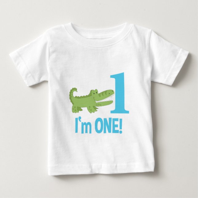 De Bebé Alligator 1er cumpleaños soy UNA camiseta (Anverso)