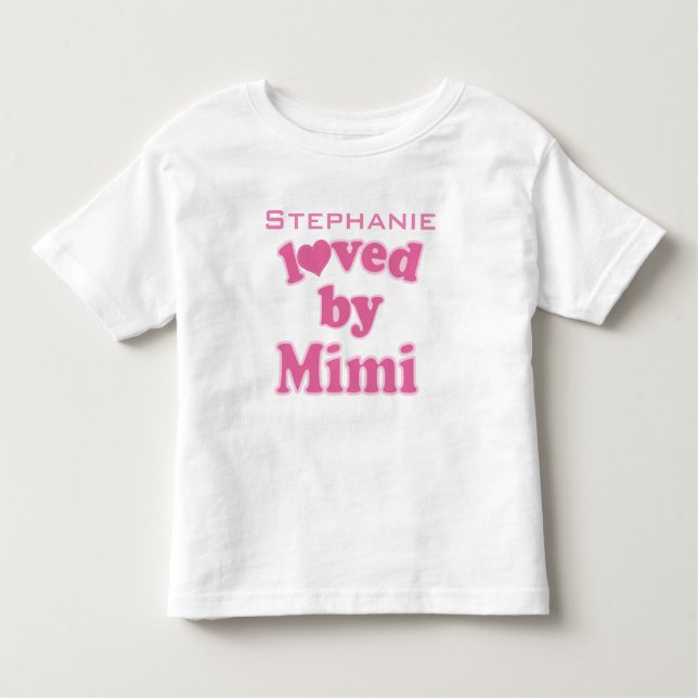 De Bebé Amado por Mimi la camiseta personalizada del nieto (Anverso)