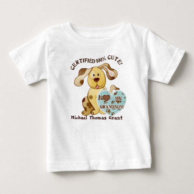 De Bebé Amo a mi nieto, la camiseta personalizada Baby Tee (Anverso)
