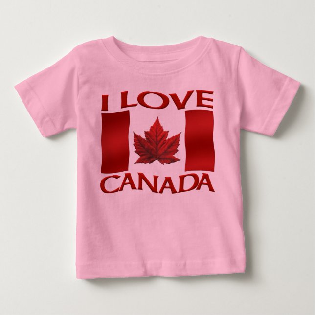 De Bebé Amo la camiseta Canada Creeper Organic Baby (Anverso)