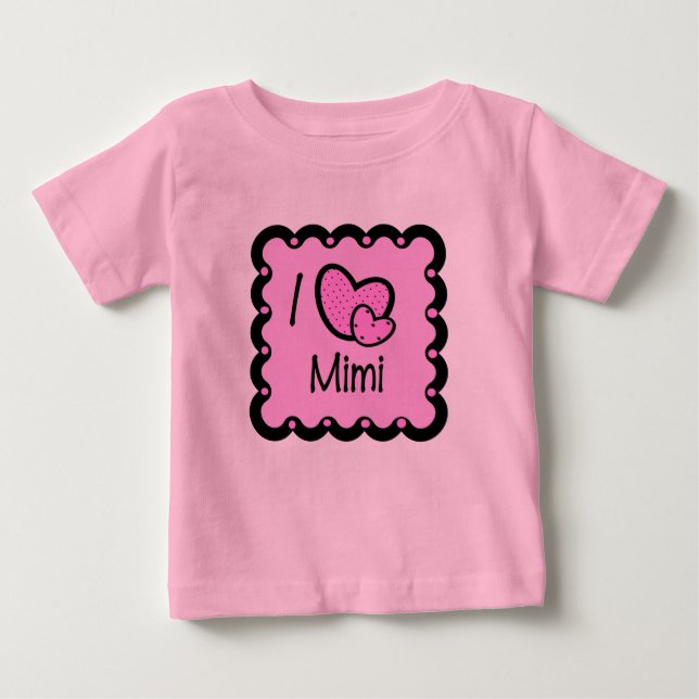De Bebé Amo la camiseta linda Mimi (Anverso)