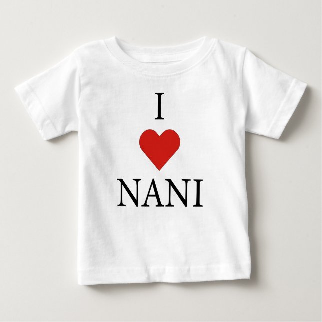 De Bebé AMO LA Camiseta NANI Baby  (Anverso)
