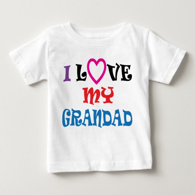 De Bebé Amo mi camiseta del Grandad (Anverso)