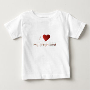De Bebé Amo mi camiseta del niño del galgo