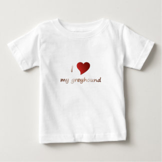 De Bebé Amo mi camiseta del niño del galgo