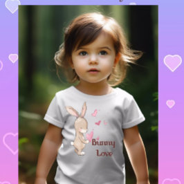 De Bebé Amor conejo, camiseta con conejito y corazón