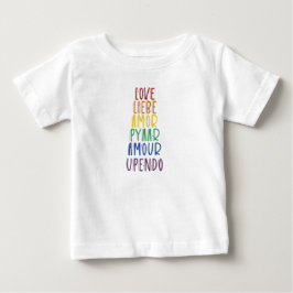 De Bebé Amor en muchos idiomas: Camiseta del Orgullo Arcoi