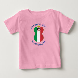 De Bebé Ángel italiano camiseta Hanukkah personalizada niñ