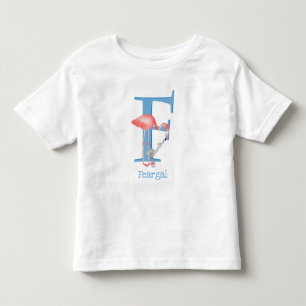 De Bebé Animal ABC F es para la camiseta flamingo