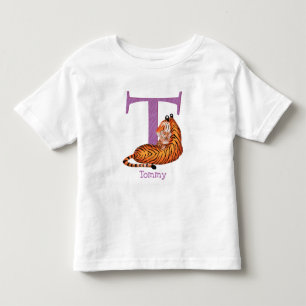 De Bebé Animal ABC T es para la camiseta del tigre
