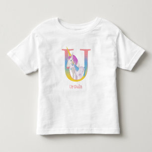 De Bebé Animal ABC U es para camiseta unicornio