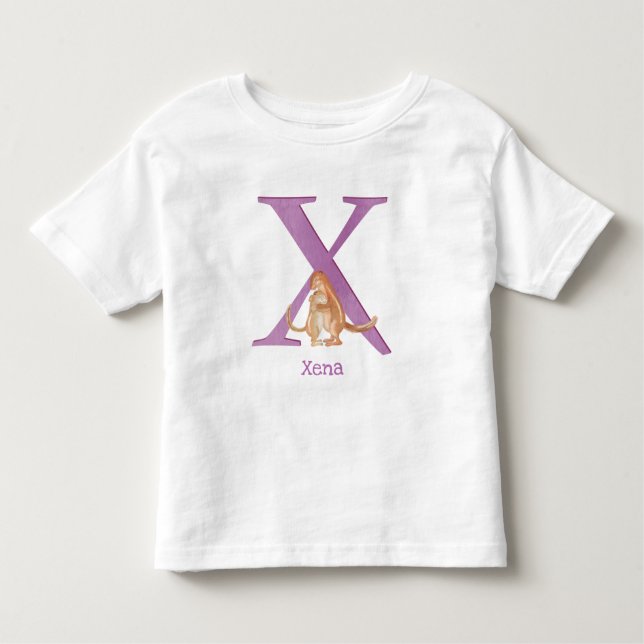 De Bebé Animal ABC X es para camiseta xerus (Anverso)