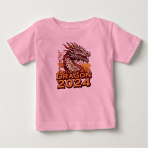 De Bebé Año del dragón 2024 Camiseta rosa bebé, Dragón