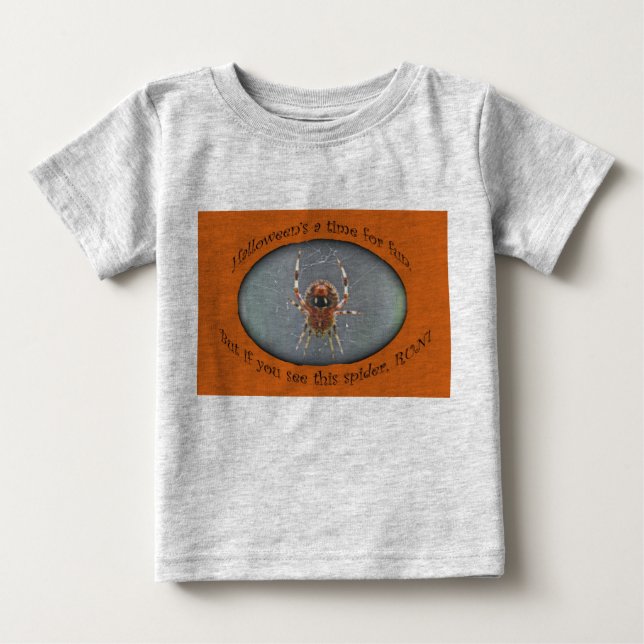 De Bebé Araneus Orb Weaver Spider Camiseta Infantil Hallow (Anverso)