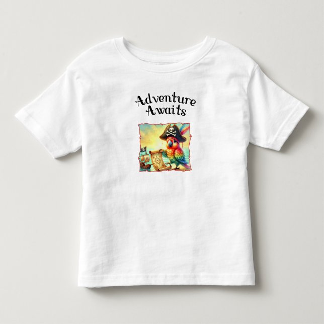 De Bebé Aventura espera la camiseta del loro pirata (Anverso)