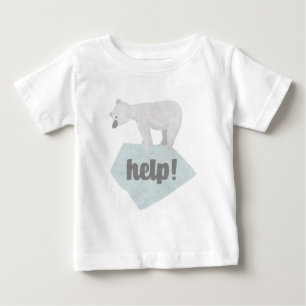 De Bebé Ayude a la camiseta del oso polar