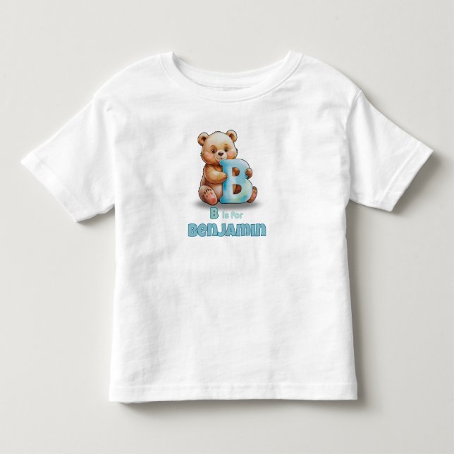 De Bebé B es para Benjamin – Camiseta Personalizada para N (Anverso)