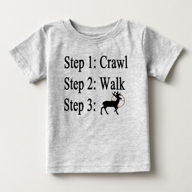 De Bebé Baby Steps cazar camiseta (Anverso)