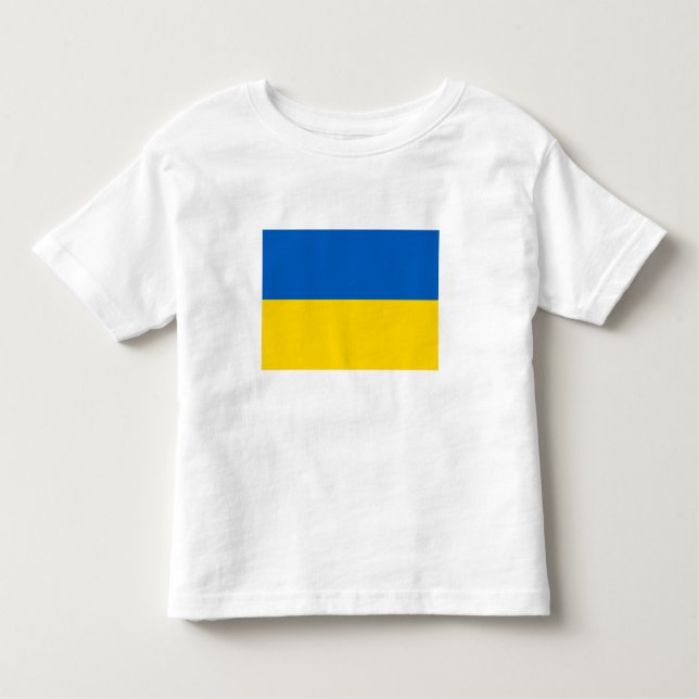 De Bebé Bandera patriótica ucraniana camiseta pequeña (Anverso)