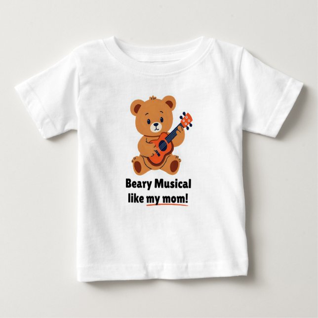 De Bebé Beary Musical Como Mi Mamá Pequeña Camiseta (Anverso)
