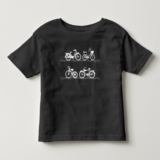 De Bebé Bicicleta Bicicleta Camiseta Blanca (Anverso)
