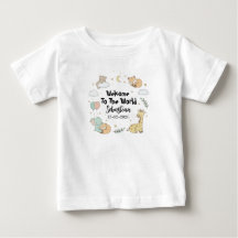 Bienvenido Al Mundo Sebastian Baby Camiseta