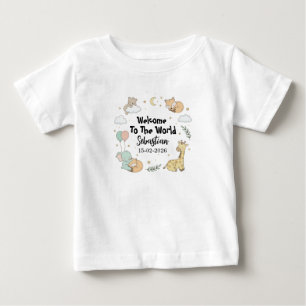 De Bebé Bienvenido Al Mundo Sebastian Baby Camiseta
